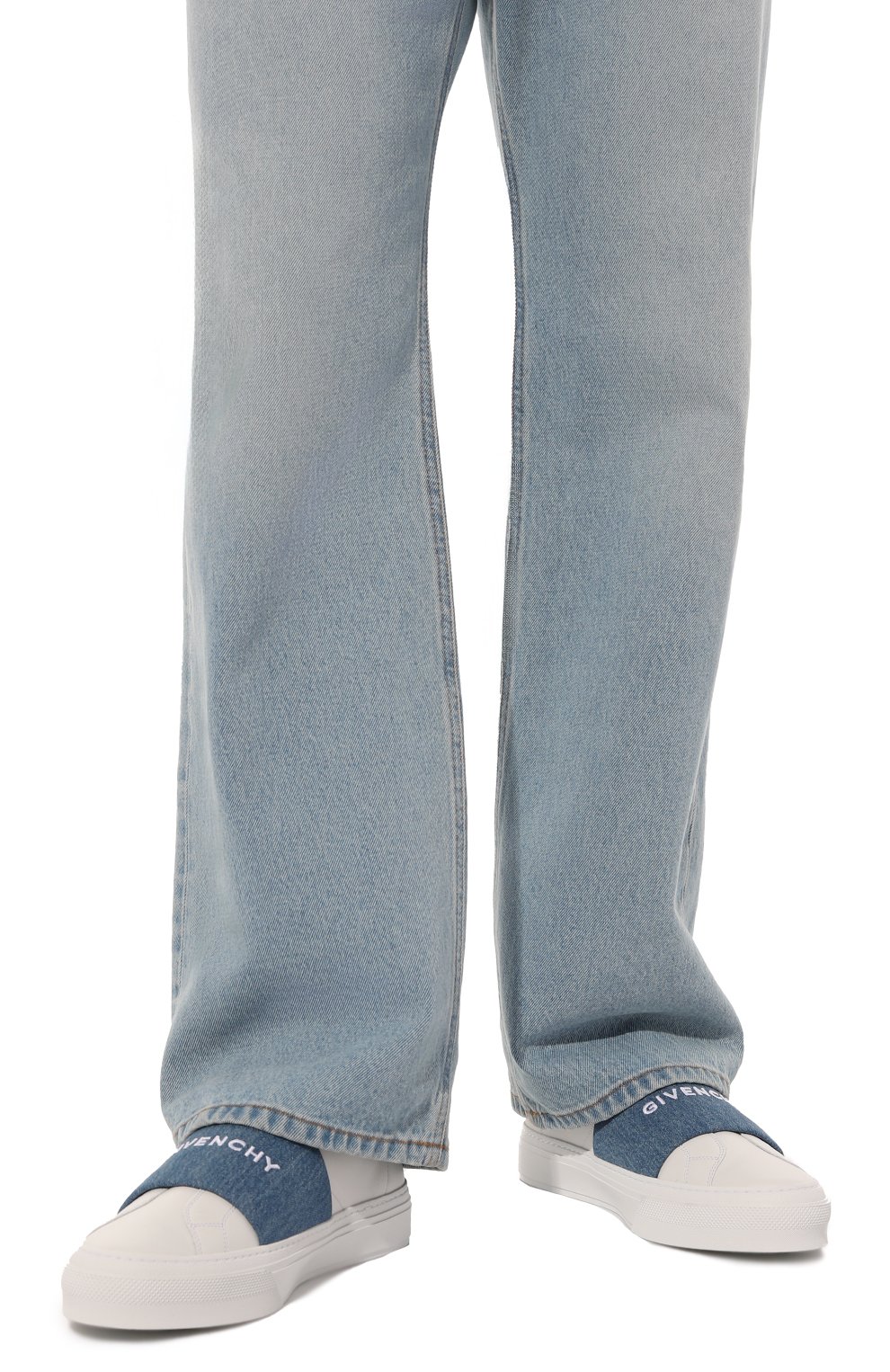 Комбинированные кеды city court GIVENCHY белого цвета по цене 59950 руб., арт. BH005XH1JE, фото 3 Комбинированные кеды city court GIVENCHY, арт. BH005XH1JE, фото 3