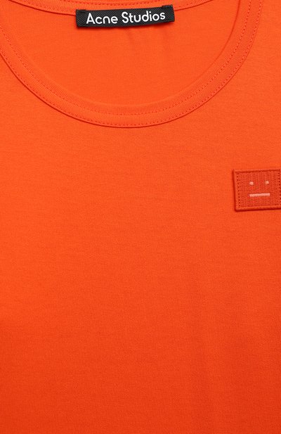 Хлопковый лонгслив ACNE STUDIOS оранжевого цвета по цене 6735 руб., арт. 2NI173, фото 3 Хлопковый лонгслив ACNE STUDIOS, арт. 2NI173, фото 3