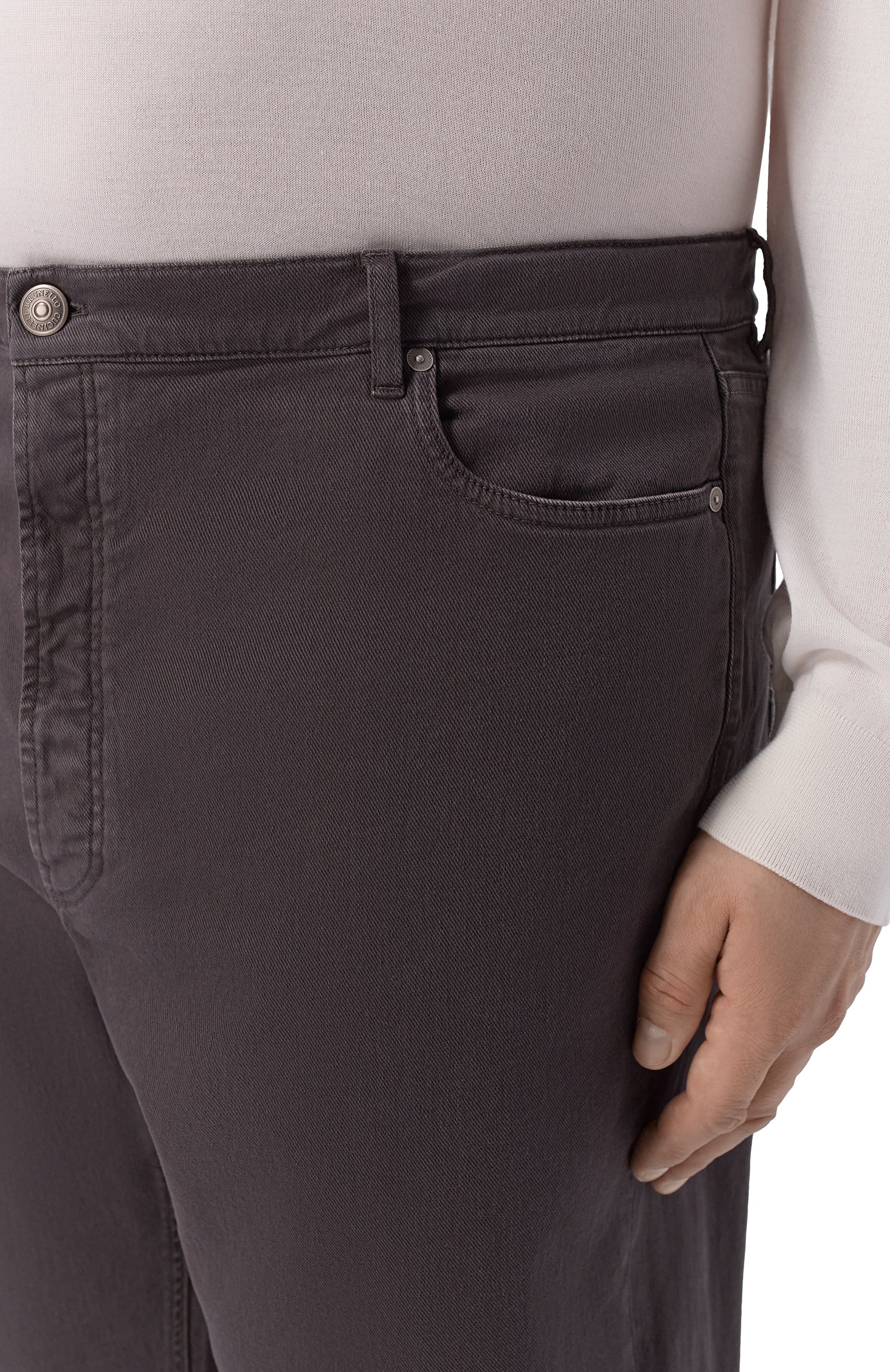Джинсы iconic BRUNELLO CUCINELLI темно-коричневого цвета по цене 105500 руб., арт. M277P02090, фото 5 Джинсы iconic BRUNELLO CUCINELLI, арт. M277P02090, фото 5