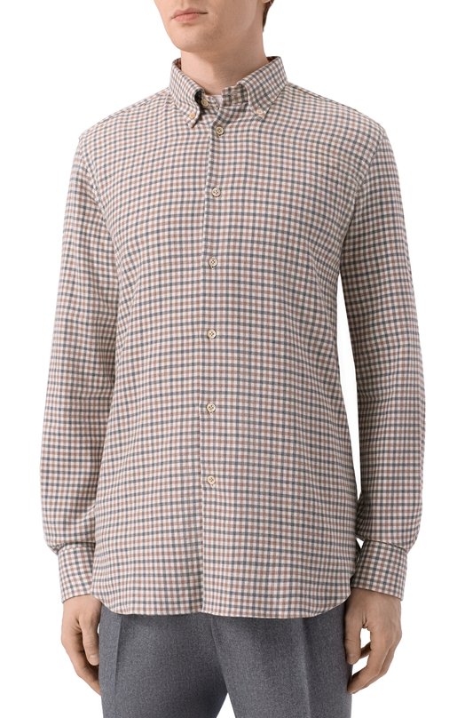 Хлопковая рубашка Boglioli 620/FB5854 Бежевый  620/FB5854 Фото 3