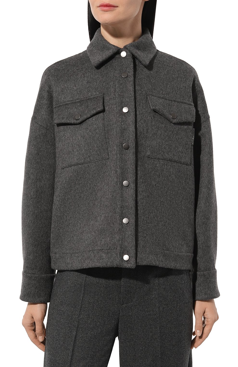 Шерстяная куртка BRUNELLO CUCINELLI темно-серого цвета по цене 453000 руб., арт. MD5657918, фото 3 Шерстяная куртка BRUNELLO CUCINELLI, арт. MD5657918, фото 3