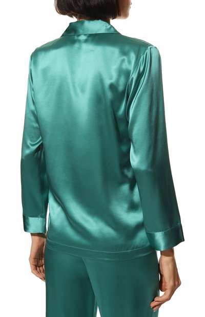 Шелковая пижама LUNA DI SETA бирюзового цвета по цене 60010 руб., арт. VLST08007, фото 4 Шелковая пижама LUNA DI SETA, арт. VLST08007, фото 4