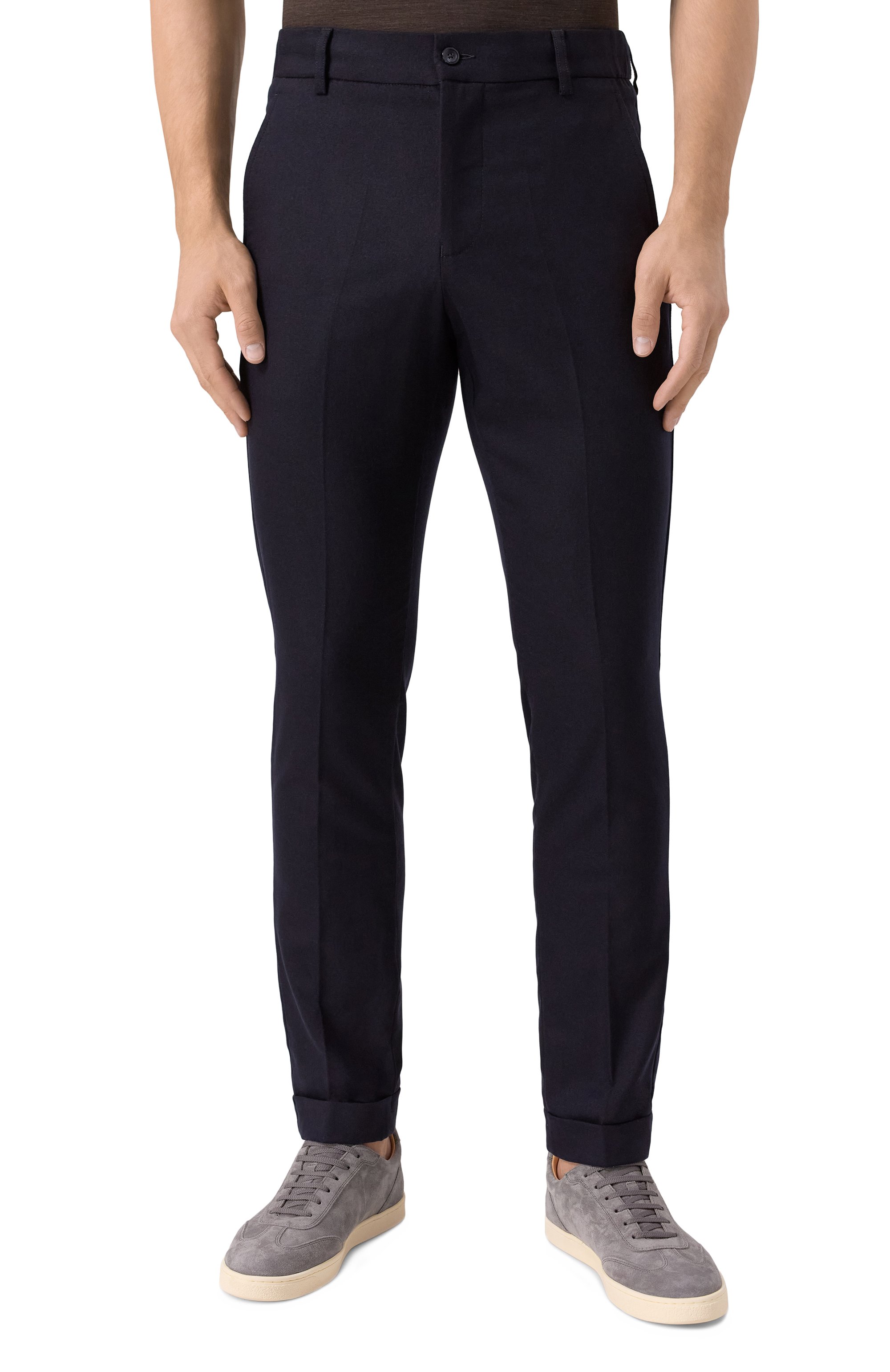 Брюки из шерсти и кашемира MARCO PESCAROLO темно-синего цвета по цене 75300 руб., арт. MANU/5229, фото 3 Брюки из шерсти и кашемира MARCO PESCAROLO, арт. MANU/5229, фото 3