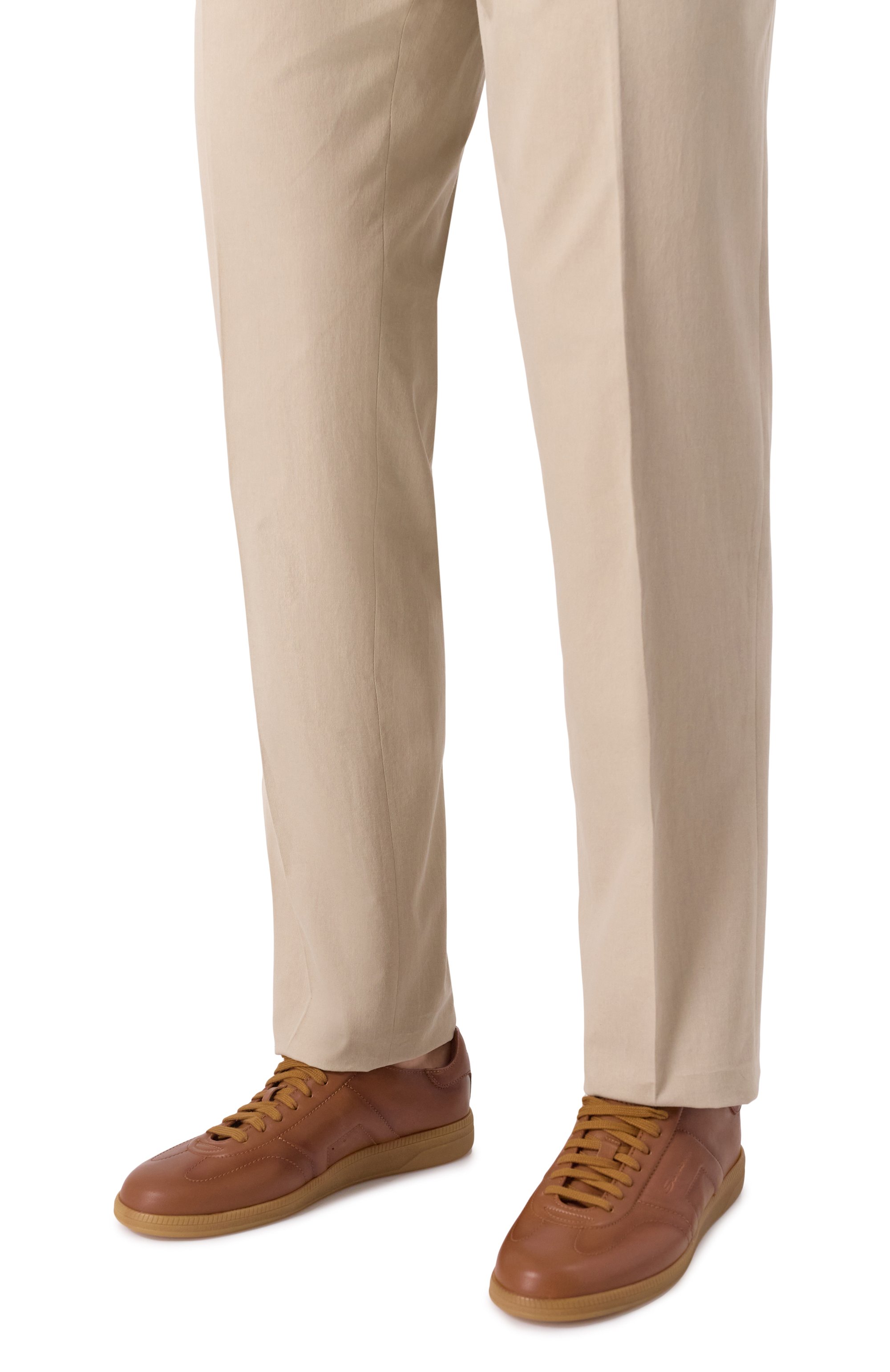 Кожаные кеды dbs oly SANTONI, арт. MBPG22072FARTSDW, фото 3