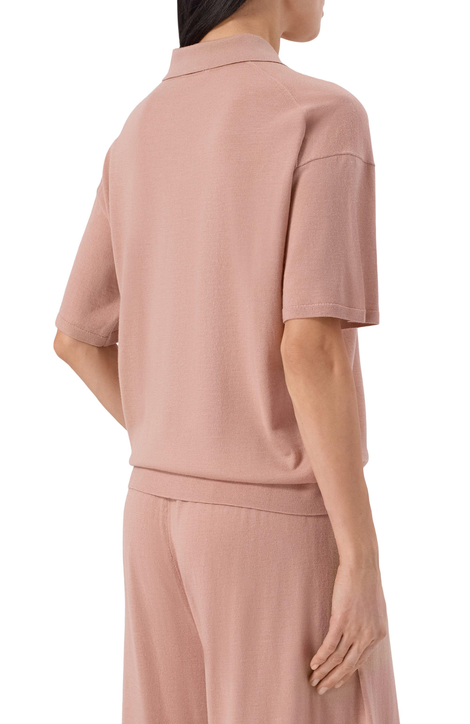 Поло из шерсти и шелка 12 STOREEZ розового цвета по цене 13000 руб., арт. 137030, фото 4 Поло из шерсти и шелка 12 STOREEZ, арт. 137030, фото 4