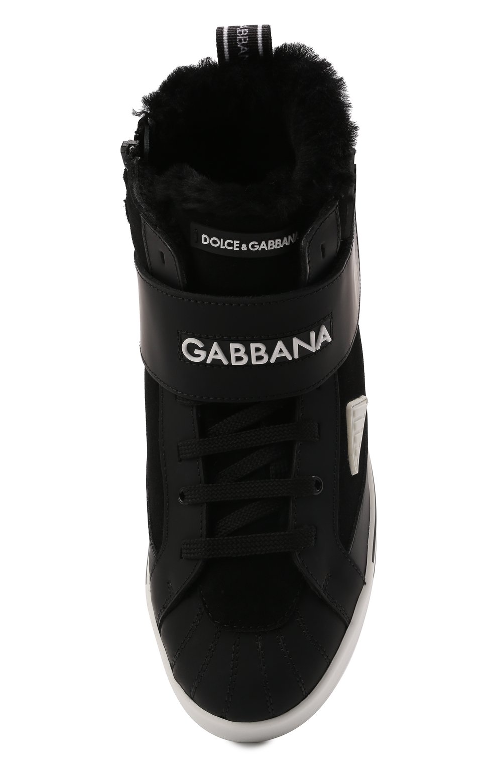 Высокие кожаные кеды DOLCE & GABBANA, арт. DA0980/A0527/37-39, фото 4