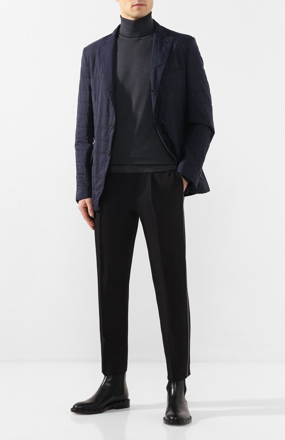 Водолазка из шерсти и шелка BOSS, арт. 50419133, фото 2