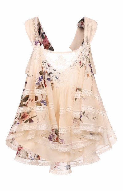 Женский топ из хлопка и шелка ZIMMERMANN, арт. 5582TRS264