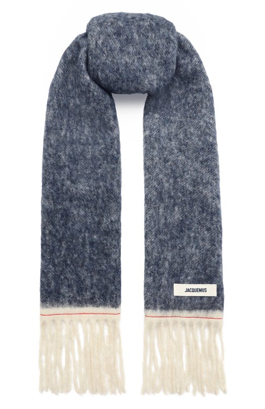 Шерстяной шарф Jacquemus 24HACU00572/B0T4032 Синий 24HACU00572/B0T4032
