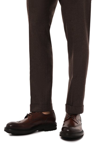 Кожаные дерби GREEN GEORGE коричневого цвета по цене 48900 руб., арт. 2011/B0RNE0, фото 3 Кожаные дерби GREEN GEORGE, арт. 2011/B0RNE0, фото 3