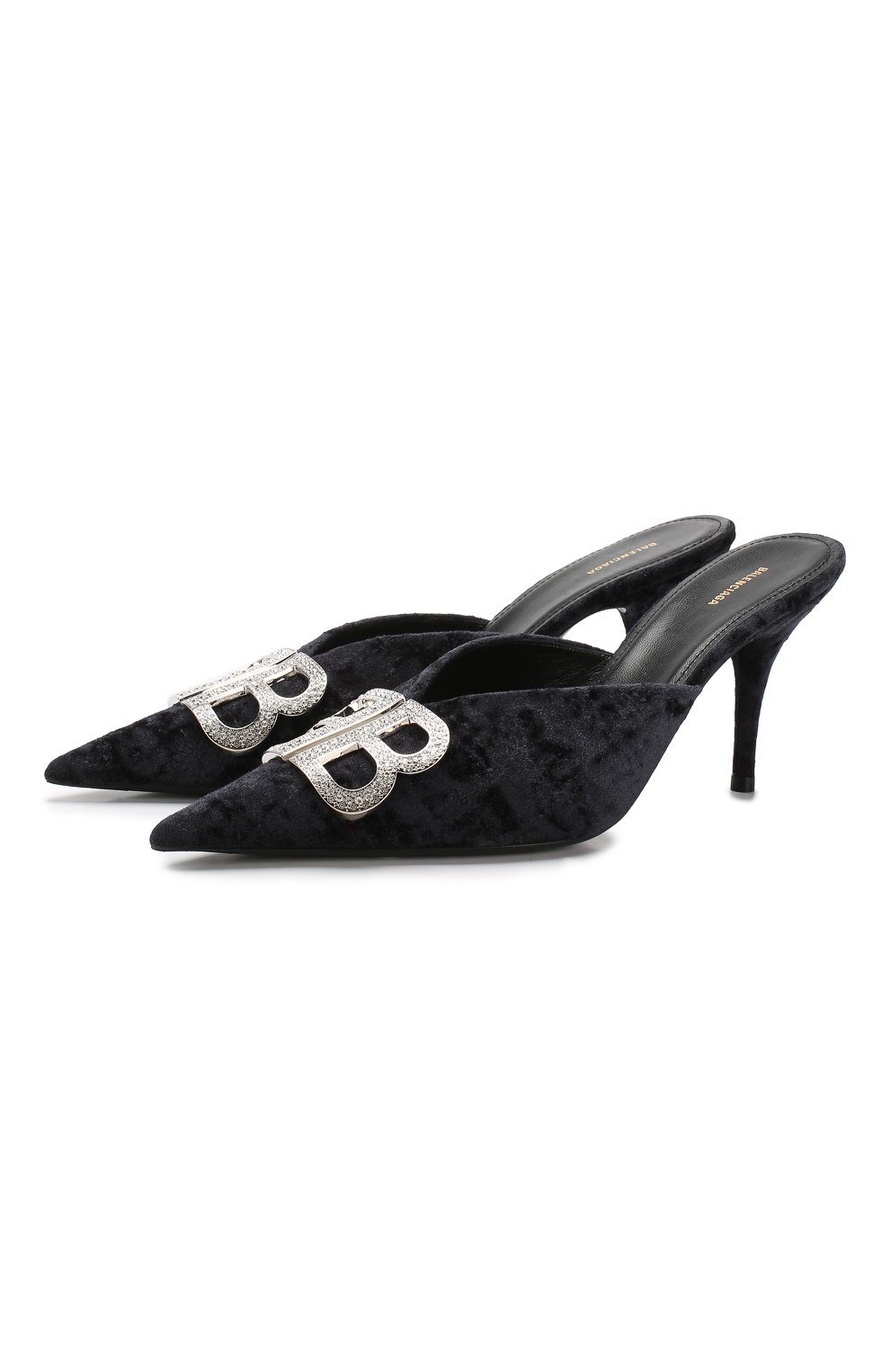 Бархатные мюли bb BALENCIAGA, арт. 570253/W1I81, фото 1