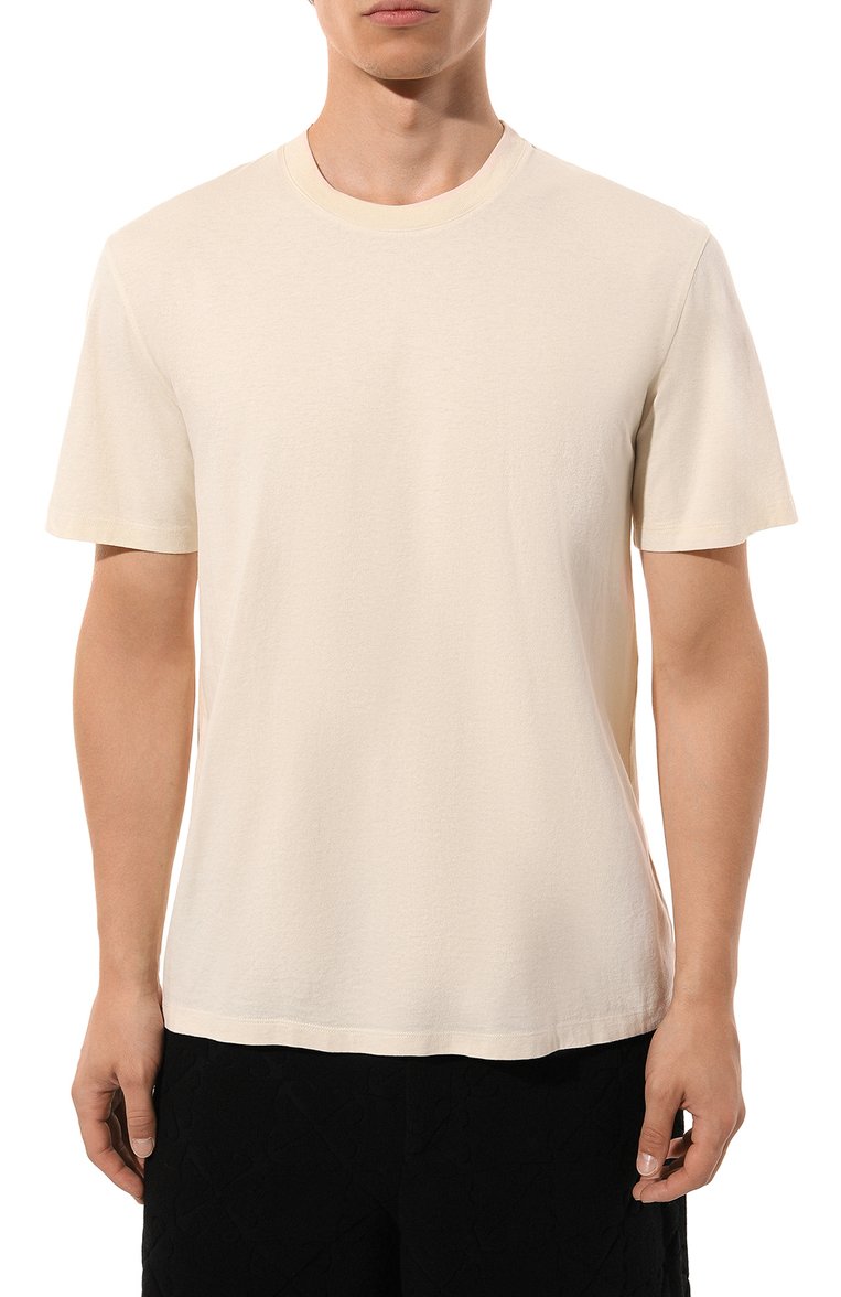 Мужского комплект из трех футболок MAISON MARGIELA кремового цвета, арт. S50GC0687/S23973 | Фото 6 (Региональные ограничения белый список (Axapta Mercury): Не проставлено; Нос: Не проставлено; Принт: Без принта; Материал внешний: Хлопок; Рукава: Короткие; Мужское Кросс-КТ: Футболка-одежда)
