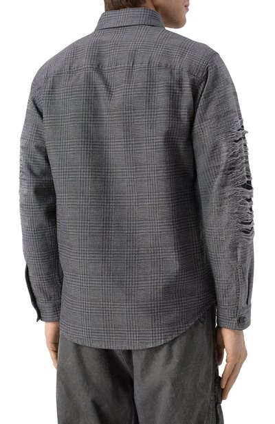 Рубашка из хлопка и вискозы DIESEL темно-серого цвета по цене 87550 руб., арт. A18967/0DEBQ, фото 4 Рубашка из хлопка и вискозы DIESEL, арт. A18967/0DEBQ, фото 4