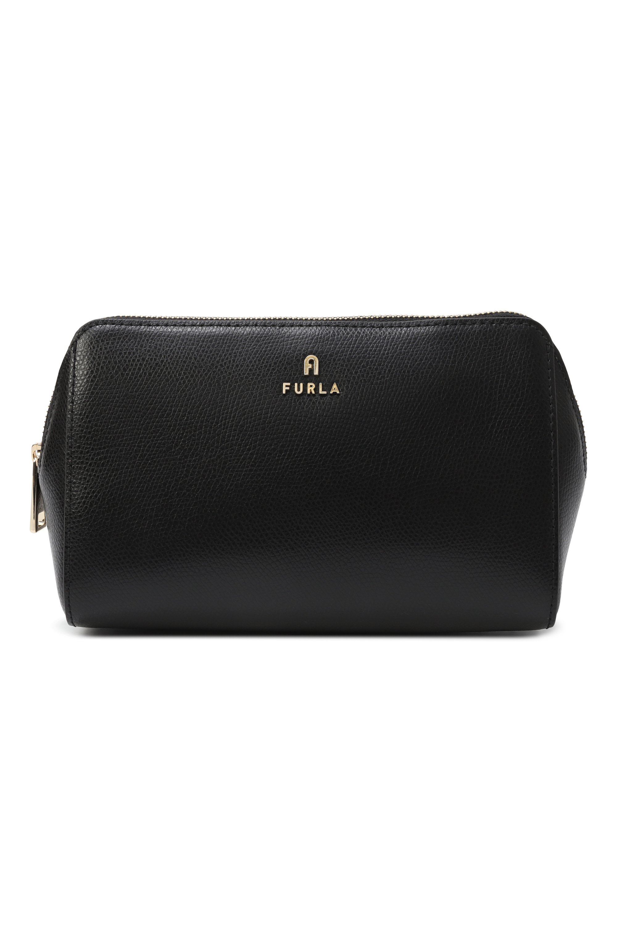 Кожаная косметичка furla camelia FURLA черного цвета по цене 13000 руб., арт. WE00618/ARE000, фото 1 Кожаная косметичка furla camelia FURLA, арт. WE00618/ARE000, фото 1