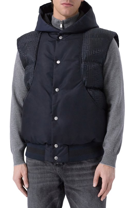 Утепленный жилет Balmain FH0T0141/MF22 Синий  FH0T0141/MF22 Фото 3