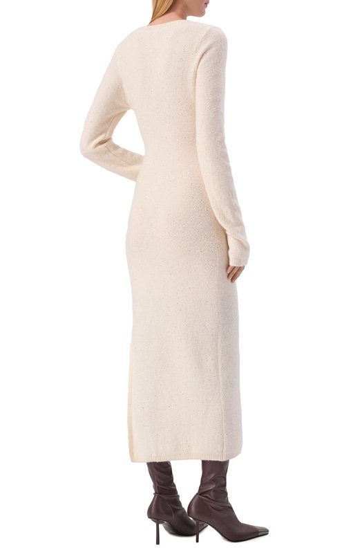 Платье из кашемира и хлопка Addicted MK914 SEQ-1 Кремовый  MK914 SEQ-1 Фото 3