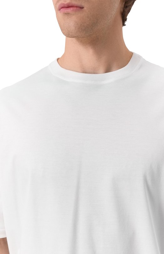 Хлопковая футболка Kiton UMC029K06R4912_5XL-8XL Белый  UMC029K06R4912_5XL-8XL Фото 5