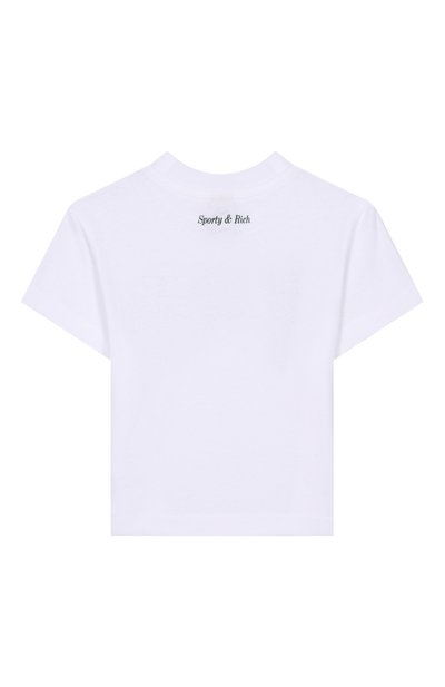 Хлопковая футболка SPORTY AND RICH, арт. T004861003WH01, фото 2