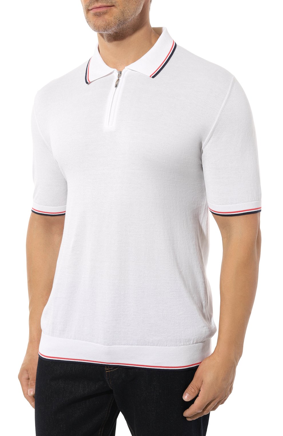 Хлопковое поло ANDREA CAMPAGNA, арт. 93040SR/60, фото 3