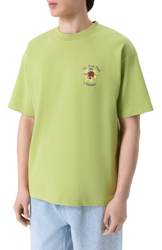 Хлопковая футболка Drole De Monsieur J-TS210-C0002-L0L Зелёный  J-TS210-C0002-L0L Фото 3