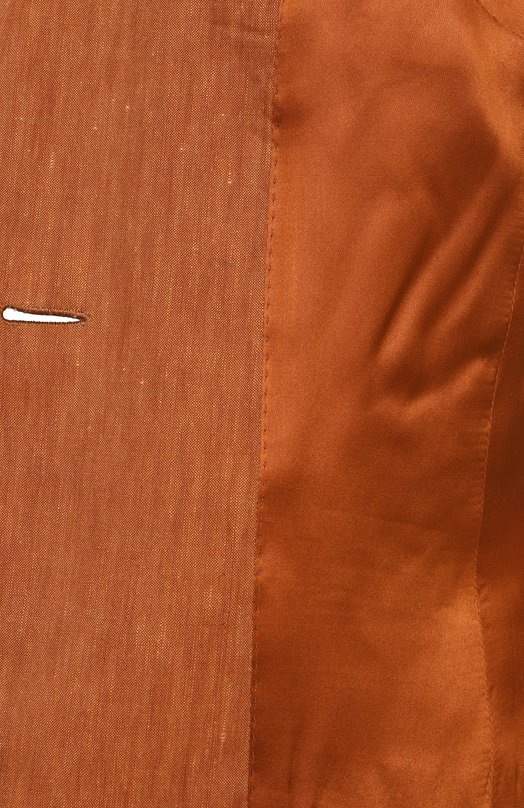 Жакет изо льна и шерсти Kiton D15510K0919E03 Оранжевый  D15510K0919E03 Фото 7