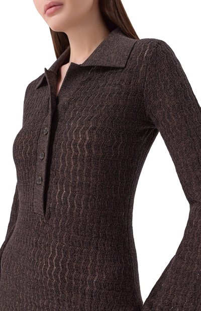 Платье из хлопка и льна YUZEFI, арт. TALIA-EYELASH DRESS/KNIT, фото 4