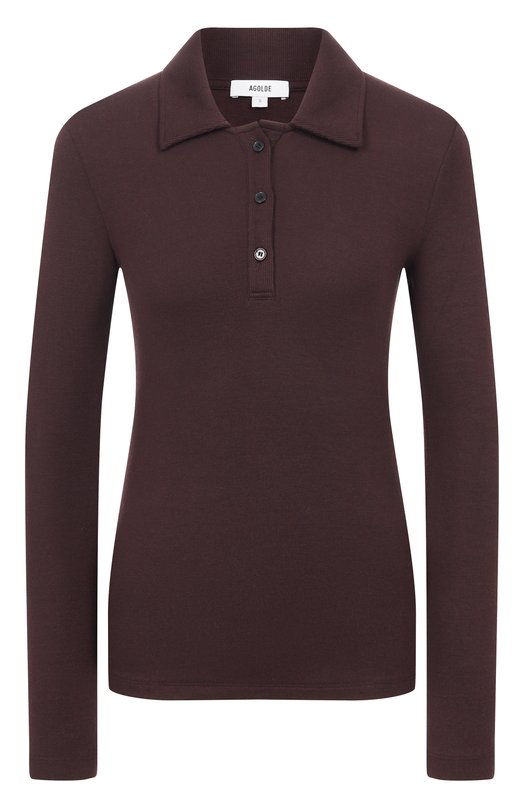 Поло из лиоцелла Agolde A73951873 Коричневый A73951873