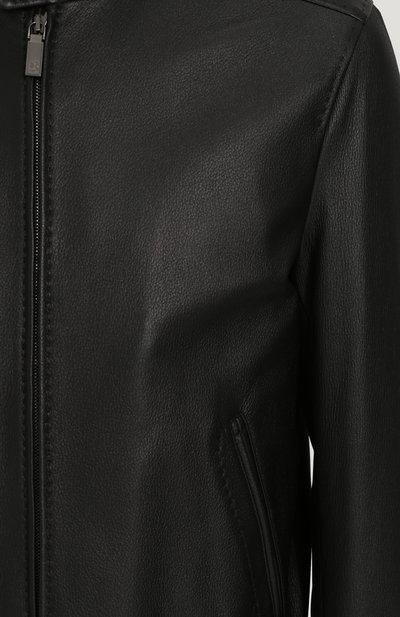 Кожаный бомбер с воротником-стойкой BRIONI, арт. PLP6/03700, фото 5