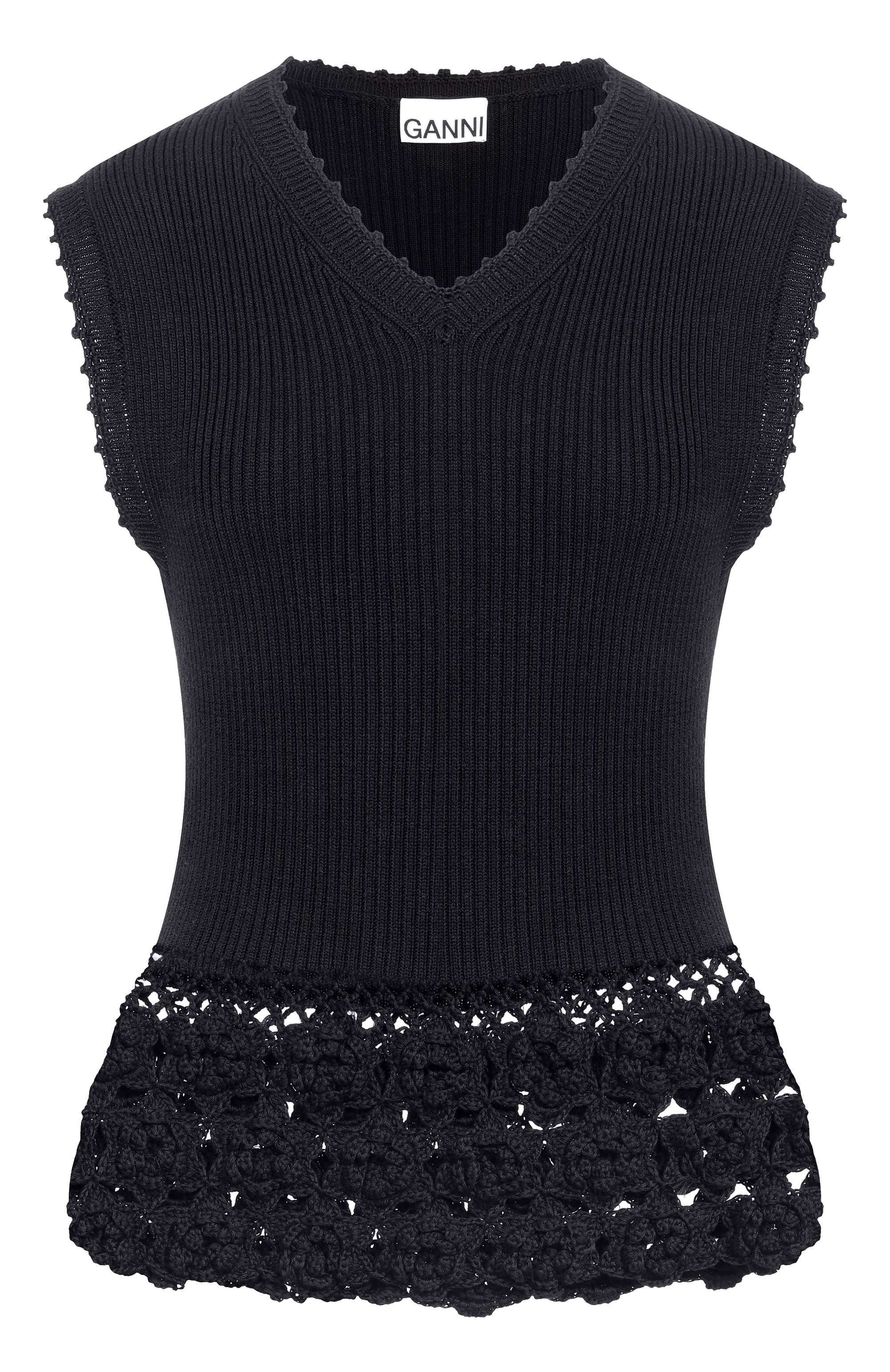 Хлопковый жилет GANNI, арт. A1070251, фото 1