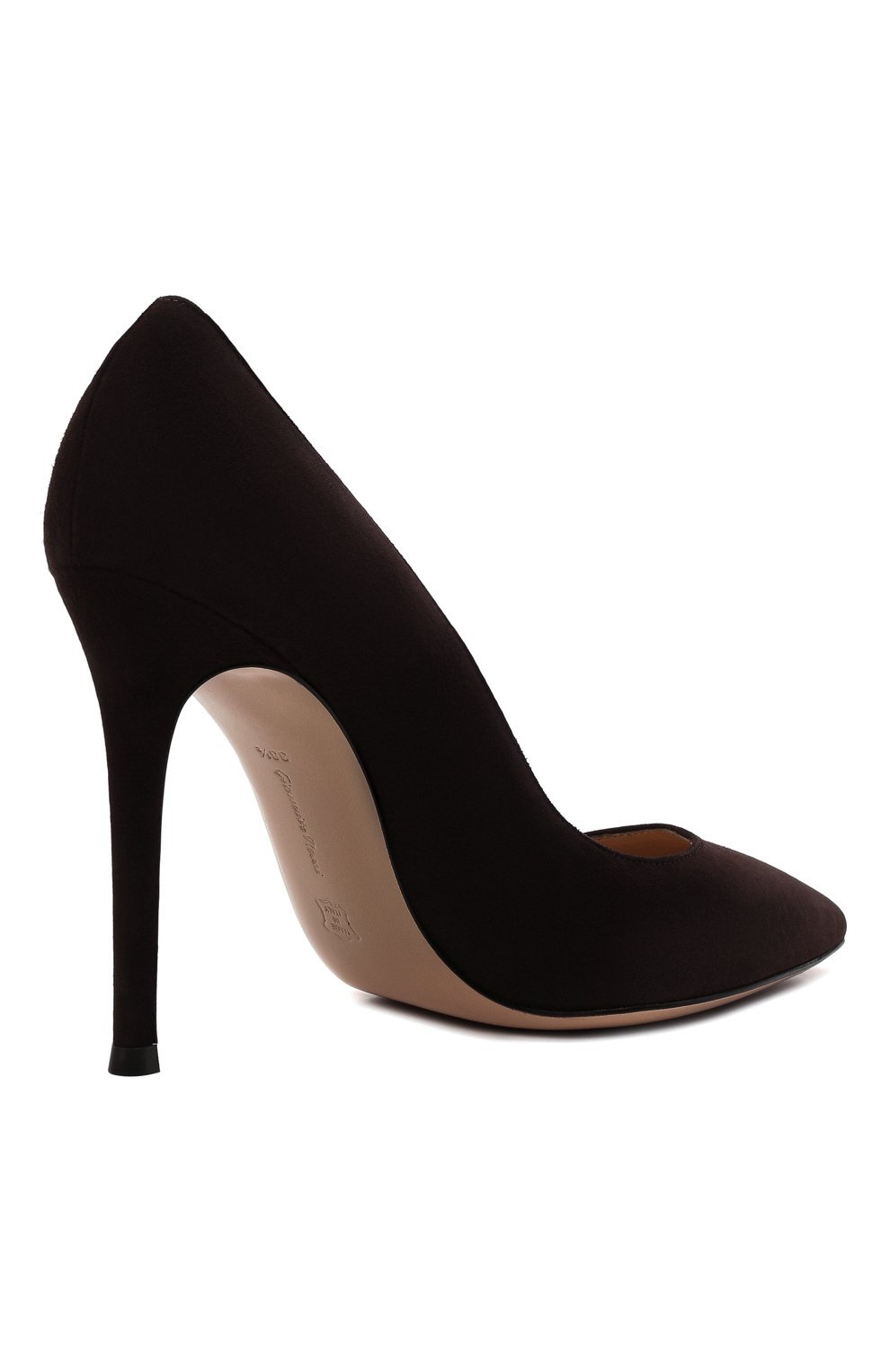 Замшевые туфли gianvito 105 GIANVITO ROSSI темно-коричневого цвета по цене 79950 руб., арт. G28470.15RIC.CAMM0KA, фото 5 Замшевые туфли gianvito 105 GIANVITO ROSSI, арт. G28470.15RIC.CAMM0KA, фото 5