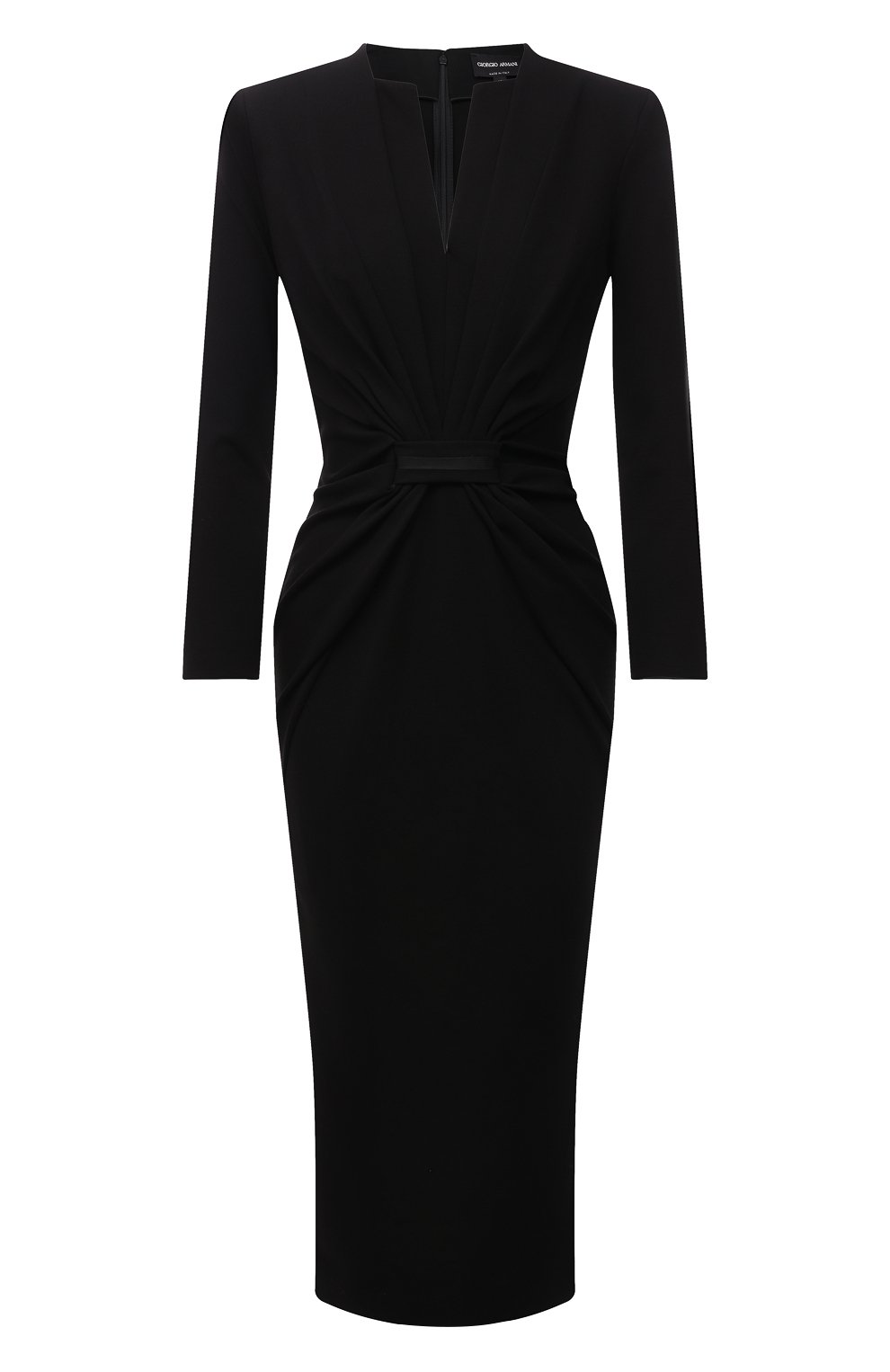 Платье из вискозы GIORGIO ARMANI черного цвета по цене 158000 руб., арт. 6KAA74/AJFBZ, фото 1 Платье из вискозы GIORGIO ARMANI, арт. 6KAA74/AJFBZ, фото 1