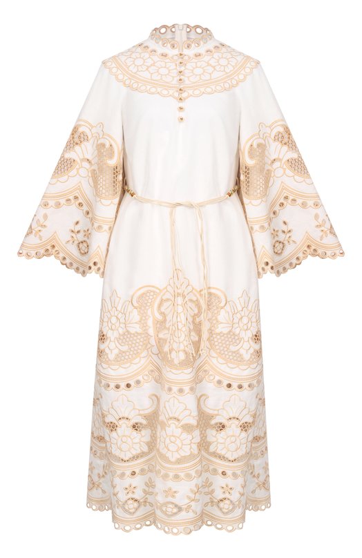 Льняное платье Zimmermann 5767DRS262 Белый 5767DRS262