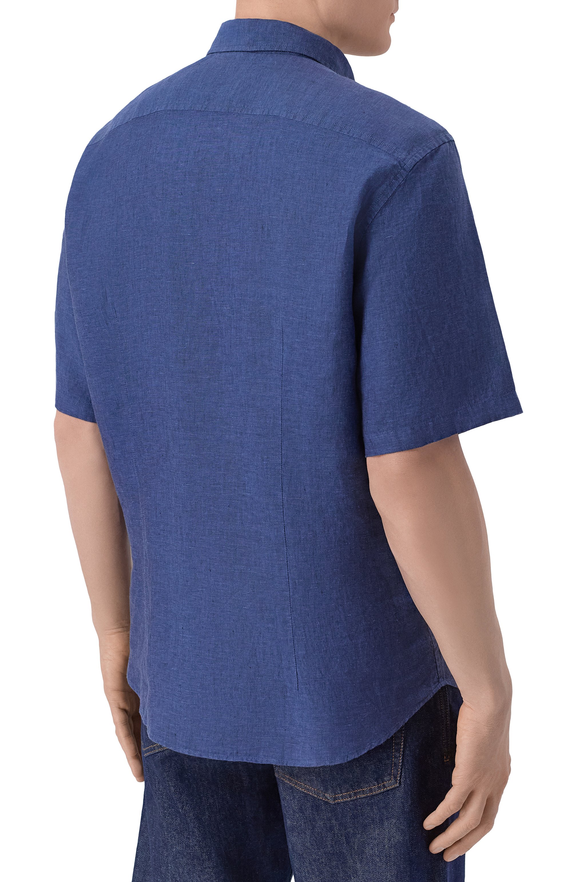 Льняная рубашка BOGNER синего цвета по цене 21800 руб., арт. 58712973, фото 4 Льняная рубашка BOGNER, арт. 58712973, фото 4