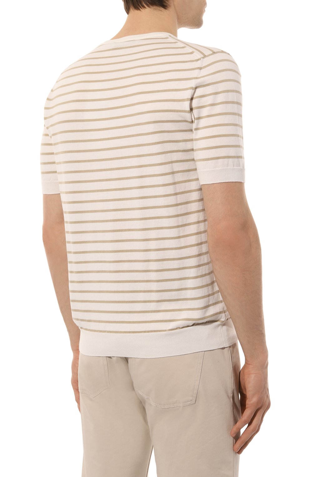 Хлопковый джемпер ANDREA CAMPAGNA бежевого цвета по цене 32700 руб., арт. P23-119, фото 4 Хлопковый джемпер ANDREA CAMPAGNA, арт. P23-119, фото 4