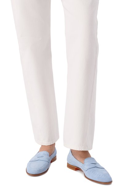 Замшевые пенни-лоферы SANTONI, арт. WUSG72077HAFSHTH, фото 2