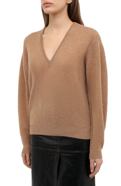 Кашемировый свитер KHAITE бежевого цвета по цене 59800 руб., арт. 8197605/SAM, фото 3 Кашемировый свитер KHAITE, арт. 8197605/SAM, фото 3