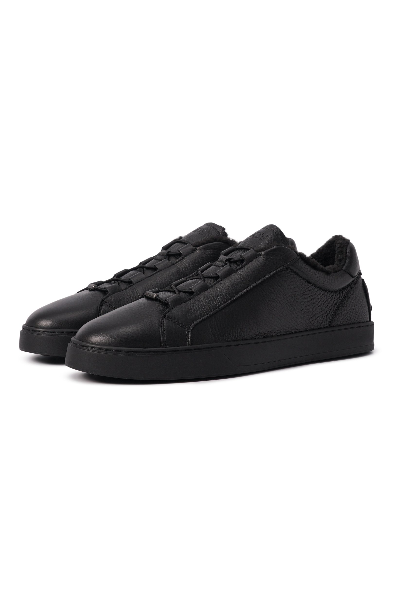 Кожаные кеды TOD’S черного цвета по цене 117500 руб., арт. XXM04L0JF41/S5N, фото 1 Кожаные кеды TOD’S, арт. XXM04L0JF41/S5N, фото 1