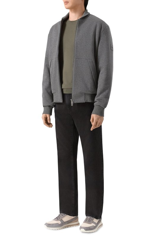 Джемпер из кашемира и шерсти Stefano Ricci W505506G10/W26150_001 Хаки  W505506G10/W26150_001 Фото 2