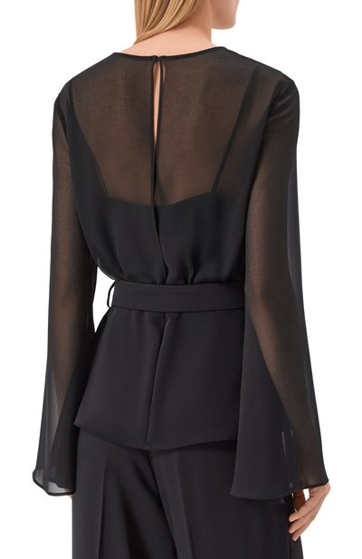 Блузка P.A.R.O.S.H. черного цвета по цене 62100 руб., арт. D313334/PANTY26, фото 4 Блузка P.A.R.O.S.H., арт. D313334/PANTY26, фото 4