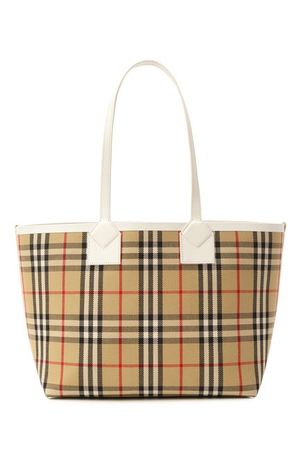 Женская сумка-тоут london BURBERRY бежевого цвета, арт. 8072331 A1464 | Фото 1 (Материал: Текстиль; Материал сплава: Проставлено; Размер: medium; Драгоценные камни: Проставлено)
