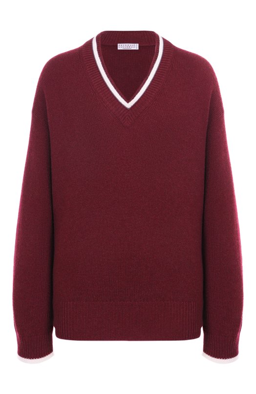Кашемировый свитер Brunello Cucinelli M12527202 Бордовый M12527202