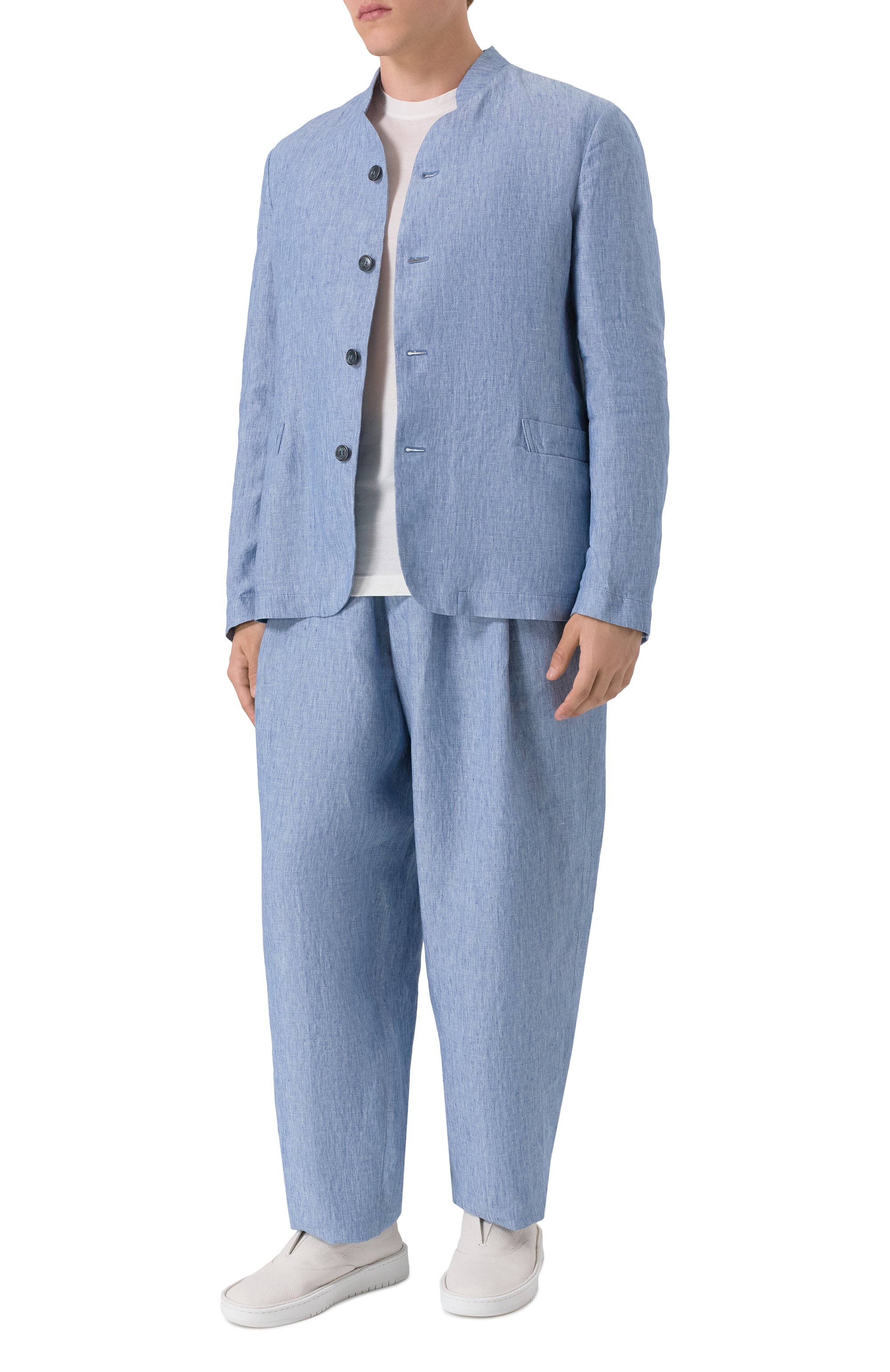 Кожаные кеды GIORGIO ARMANI белого цвета по цене 105000 руб., арт. GM002038/AF19222, фото 2 Кожаные кеды GIORGIO ARMANI, арт. GM002038/AF19222, фото 2