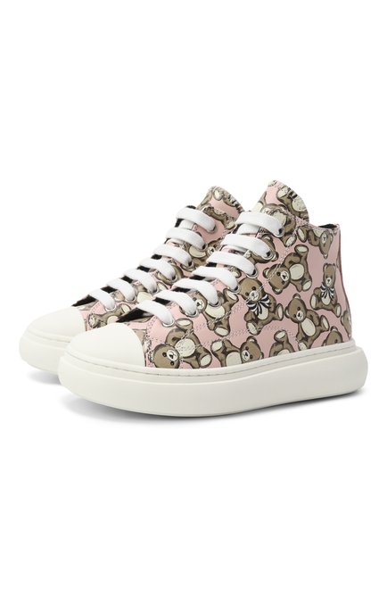 Кожаные кеды MOSCHINO, арт. 81927/VAR3/28-35