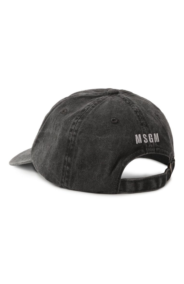 Мужская джинсовая бейсболка MSGM черного цвета, арт. 3840ML01/257084 | Фото 2 (Нос: Не проставлено; Материал: Хлопок, Текстиль, Деним; Автоматизация состава: Проставлено)
