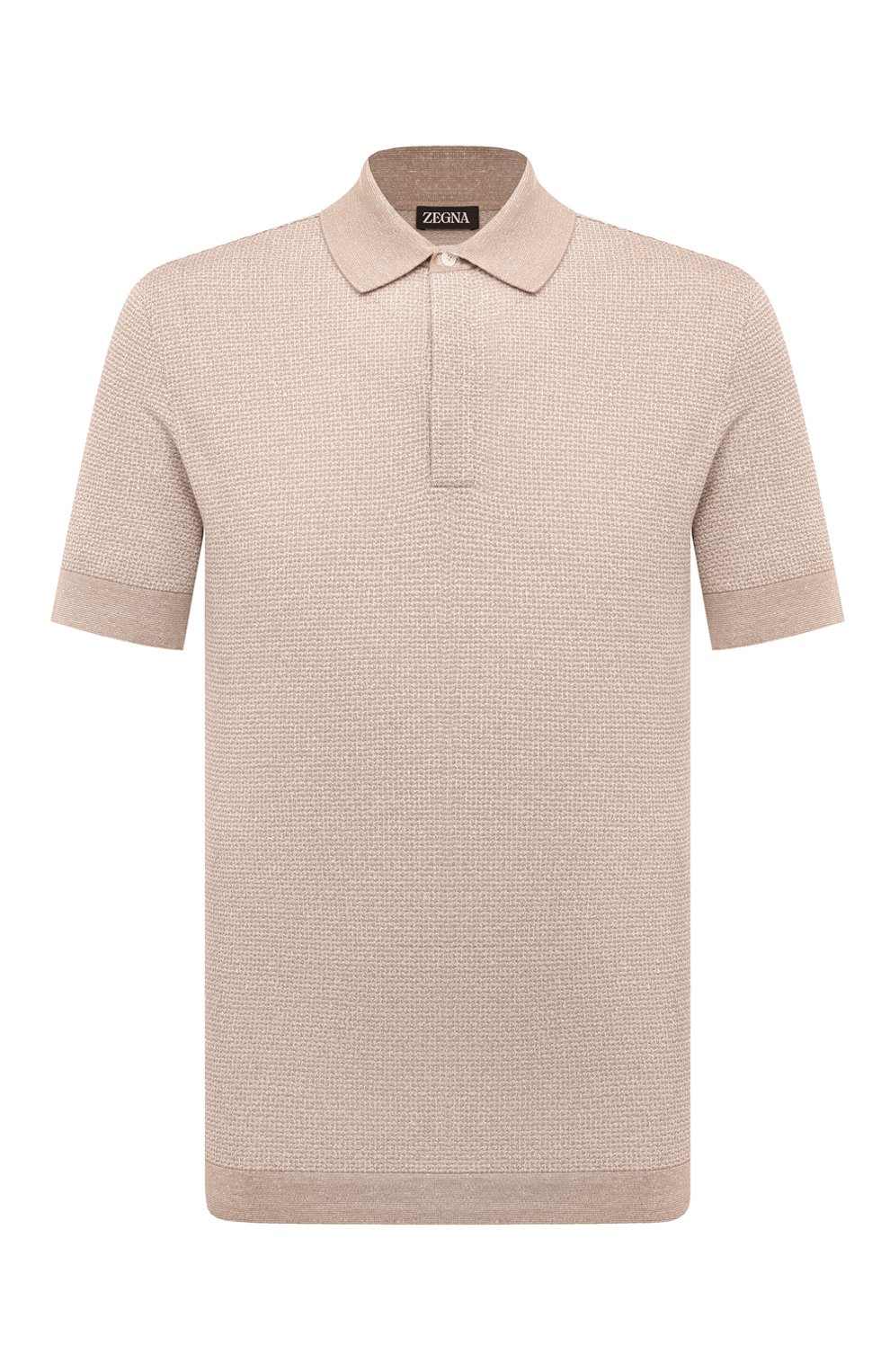 Поло из хлопка и льна ZEGNA, арт. UD372A7/D727, фото 1