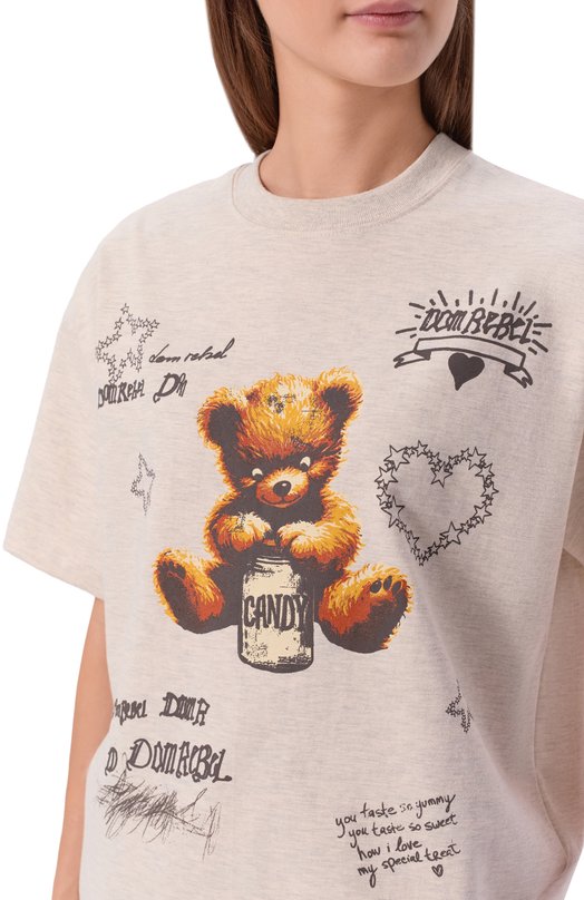 Хлопковая футболка DOMREBEL TREATS/T-SHIRT Серый  TREATS/T-SHIRT Фото 5