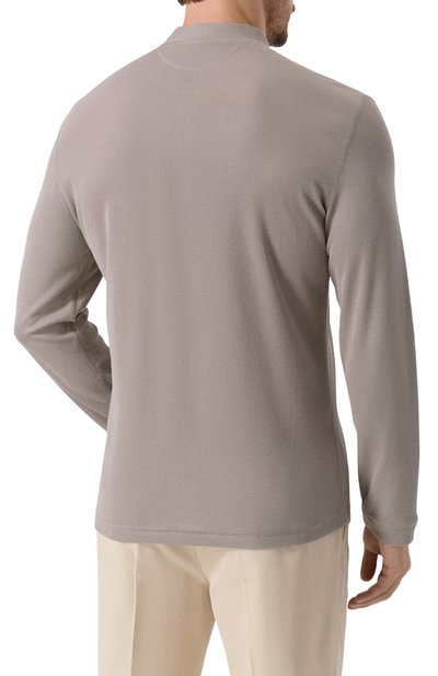 Лонгслив-хенли из хлопка и шелка BRUNELLO CUCINELLI, арт. MW8661365, фото 4