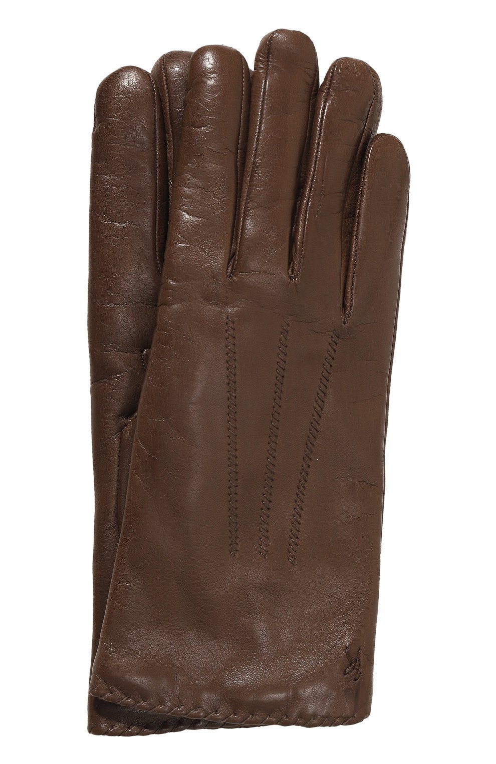 Кожаные перчатки KITON коричневого цвета по цене 52200 руб., арт. D58907K0533F06, фото 1 Кожаные перчатки KITON, арт. D58907K0533F06, фото 1