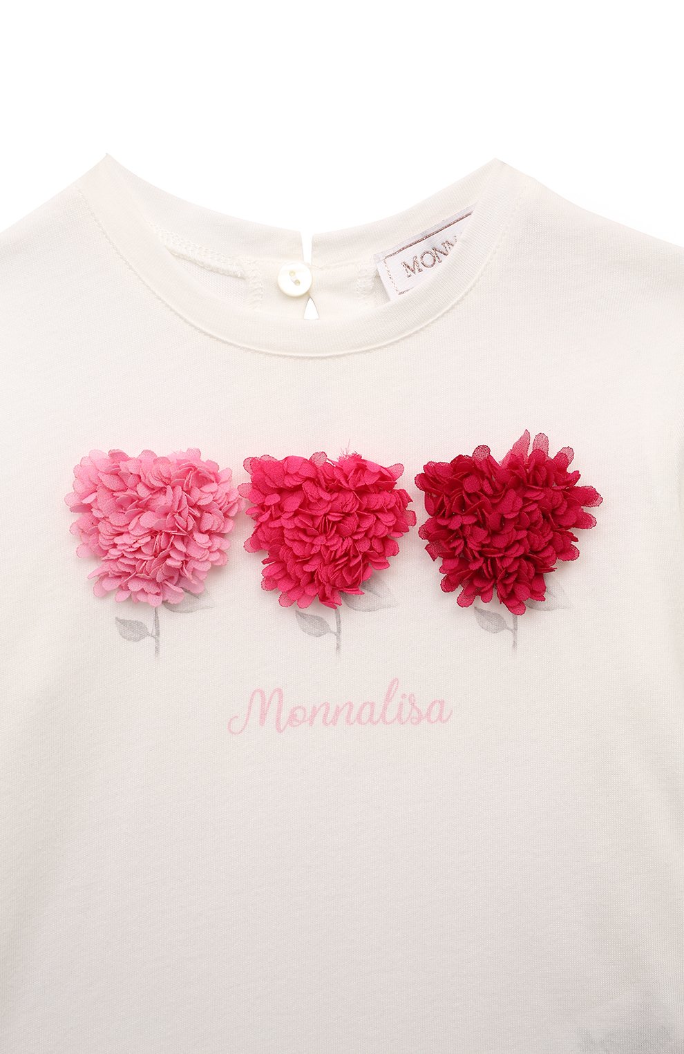 Хлопковый лонгслив MONNALISA, арт. 39D601., фото 3