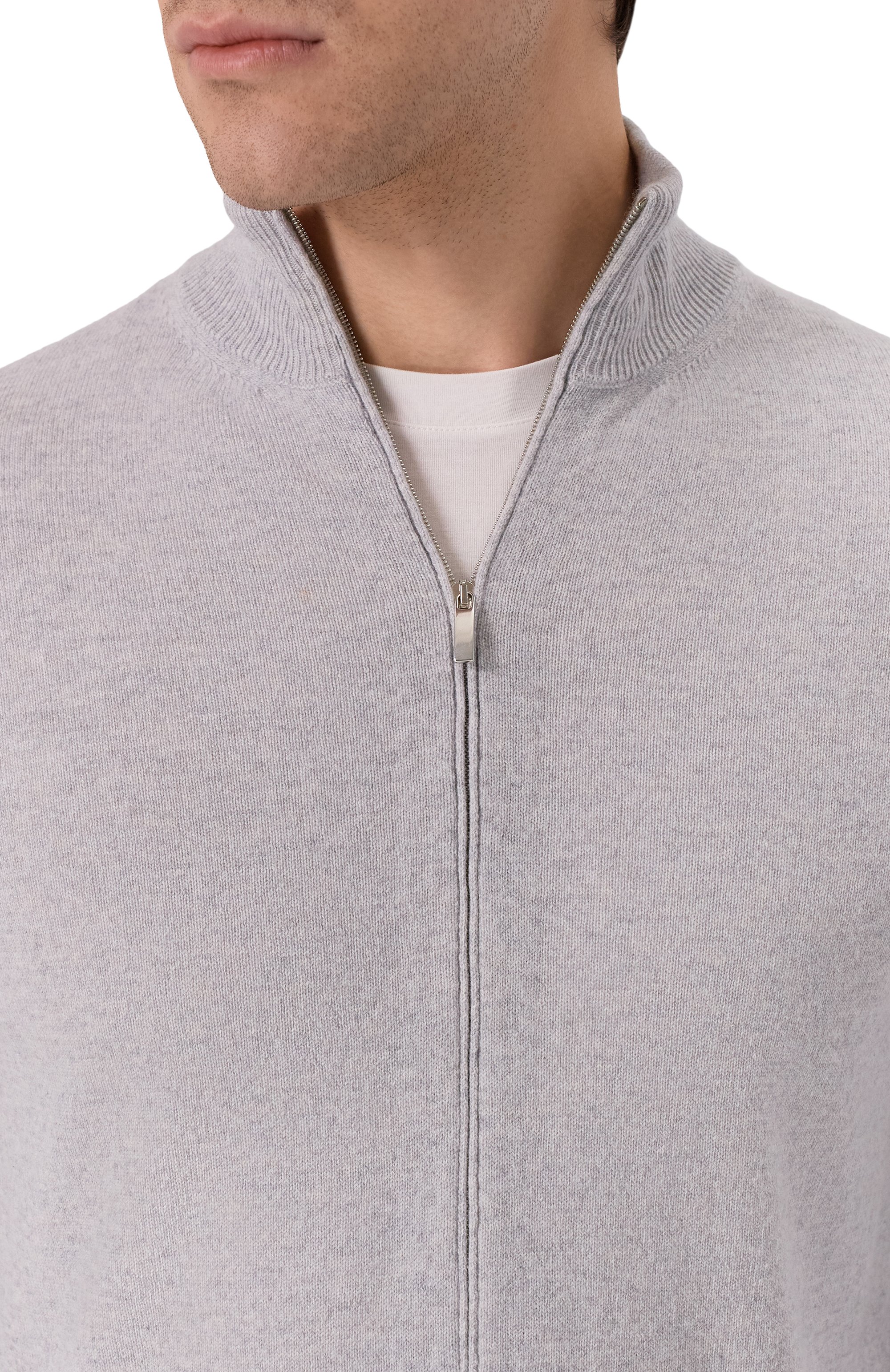 Кашемировый кардиган MVST светло-серого цвета по цене 129500 руб., арт. BM12-108PLG0, фото 5 Кашемировый кардиган MVST, арт. BM12-108PLG0, фото 5